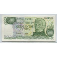 ARGENTINA COL. 646a BILLETE 500 PESOS LEY 18.188 BOT 2427 SIN CIRCULAR UNC